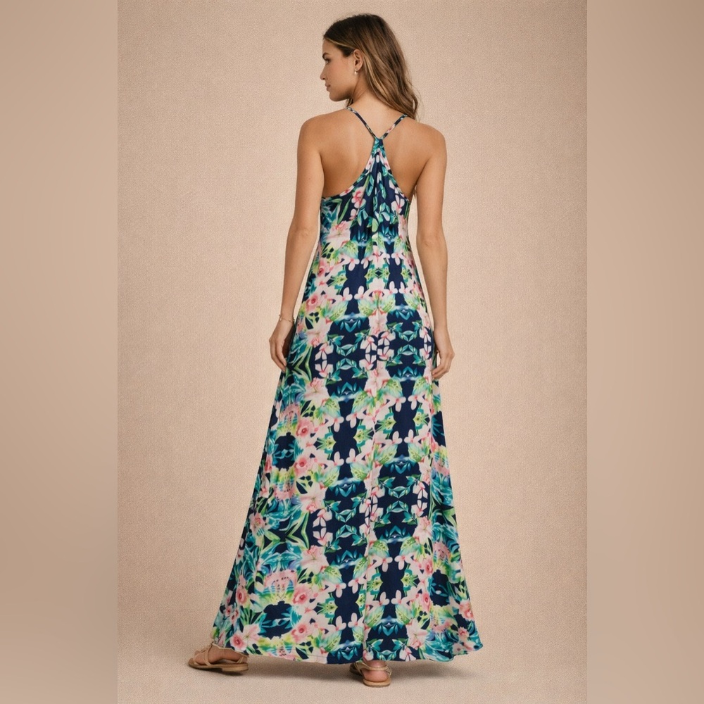 Bobbi Rocco Los Angeles Floral Maxi Dress - Size Small - Picture 2 of 7